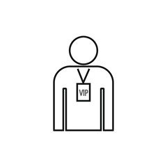 vip person shaped vector icon