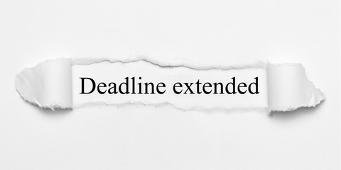 Obraz premium Deadline extended 