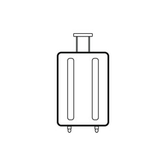 vector icon with wheel suitcase shape
