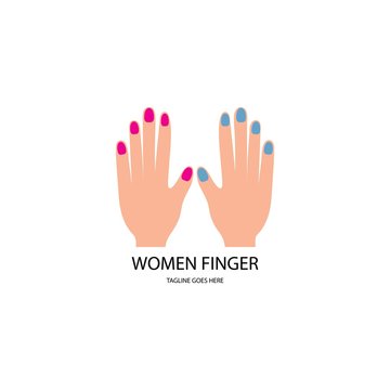 Women Finger Logo Vector