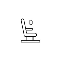 vector icon with airplane seat shape