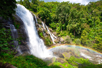 Wachirathan Waterfall at Doi Inthanon National Park, Mae Chaem District, Chiang Mai Province, Thailand.