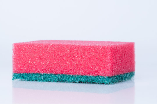 Red dish washing sponge