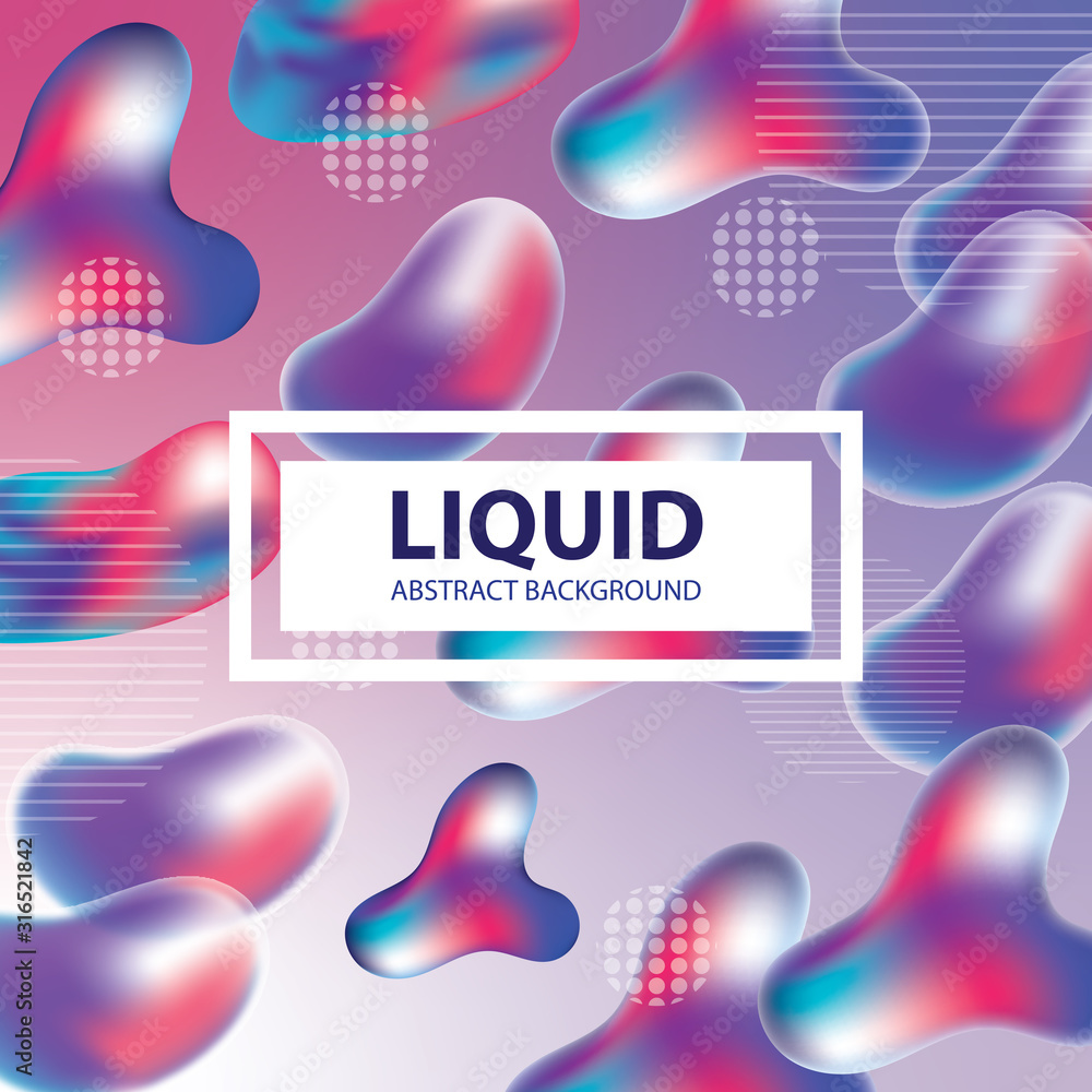 Aufkleber modern 3d abstract gradient shapes composition. dynamic fluid design banner for poster