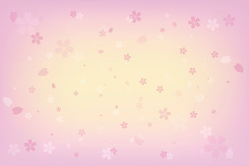 桜の花びらが散る背景