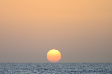 sunset over the sea