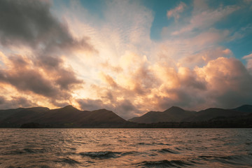 Derwentwater and Catbells at Sunset