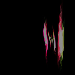 Abstract fractal background with vertical curved lines, rendered illustration