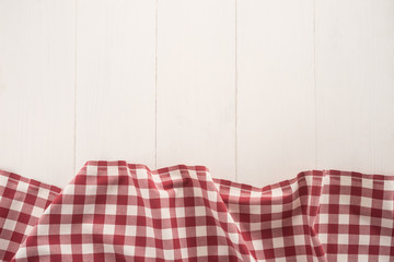 Tablecloth textile on white background
