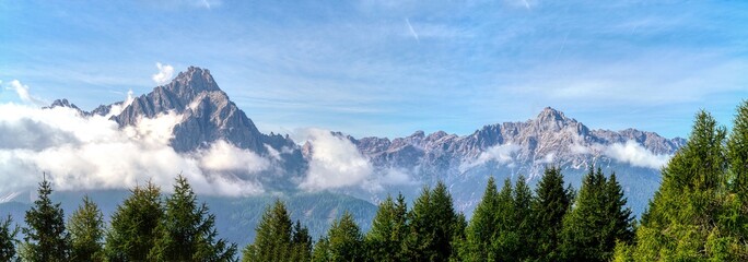 Dolomiten Aussicht vom Helm-Hornischegg nach Süden