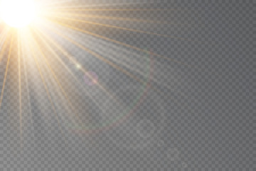 Vector transparent sunlight special lens flare light effect. - obrazy, fototapety, plakaty