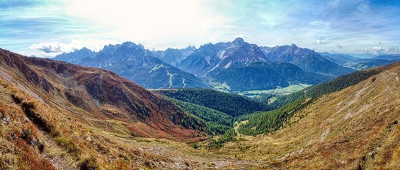 Dolomiten Aussicht vom Helm-Hornischegg nach S&uuml;den