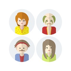 Character avatars set, collection of flat design avatars