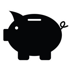 Money icon. Piggy bank - saving money icon