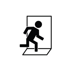 exit  - vector icon. Emergency exit icon