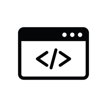 Code icon, php symbol vector. 