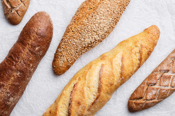 Fresh bread and baguette. Bakery Products
