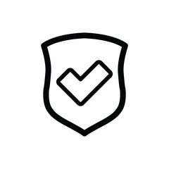 protect icon. secure  line style. Shield  icon