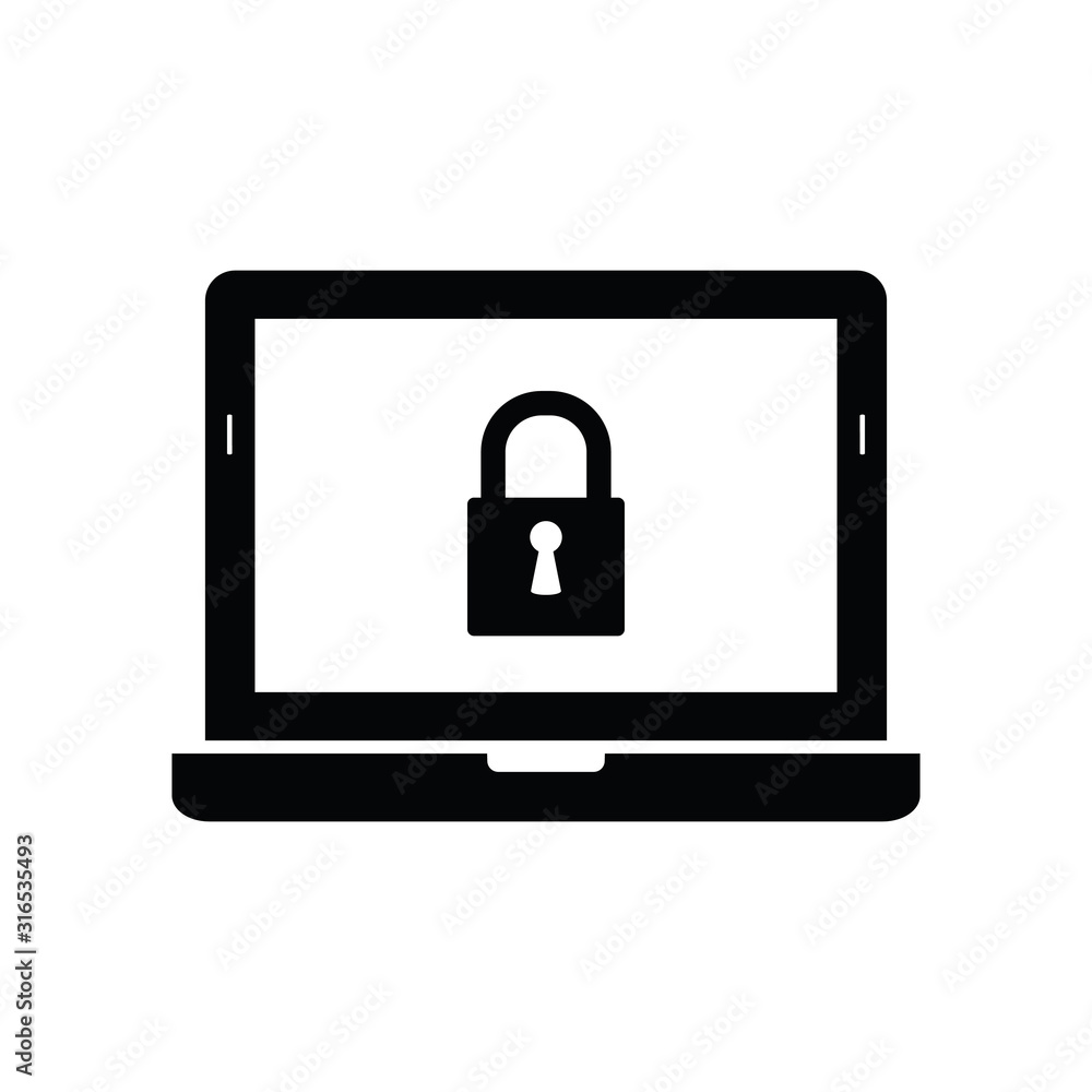 Poster laptop vector icon/ notebook vector icon.