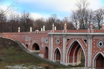 bridge over the river in the park