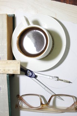 cup of coffee and newspaper
