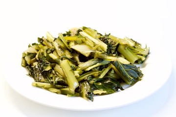  Isolated green vegetable dish