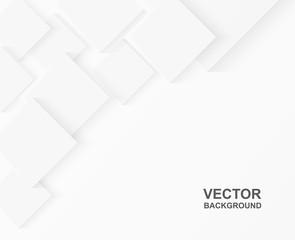 Fototapeta premium Abstract. Square shape white background. light and shadow. Vector.