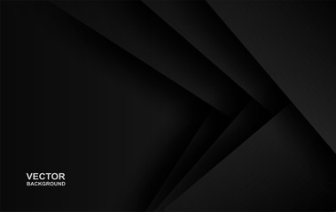 Abstract. Black shape overlab background. light and shadow. Vector.