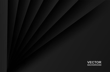 Abstract. Black shape overlab background. light and shadow. Vector.