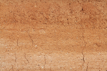 the wall is made of clay