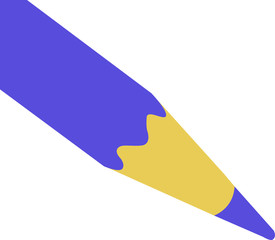 Illustration on which a flat banal pencil of trendy purple color is drawn on a white background.
