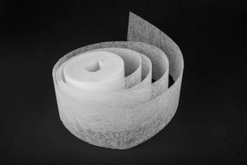 Sheetrock joint tape for a smooth connection.