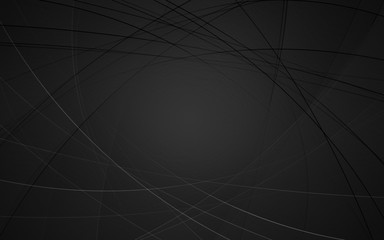 Naklejka premium Abstract geometric black and gray curve line gradient texture background. with space for concept design Technology and modern.