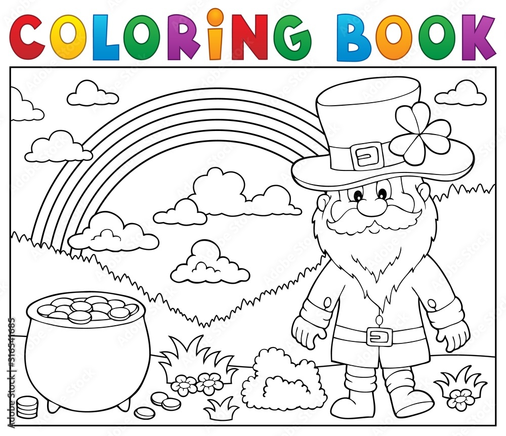 Wall mural coloring book st patricks day theme 3