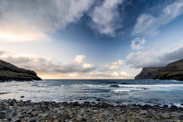 Stormy clouds above atlantic ocean.