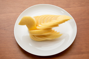 りんごの白鳥、フルーツカッティング