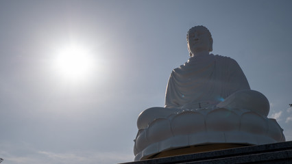 Buddha statue on a sunny day in a temple in Nha Trang, Vietnam