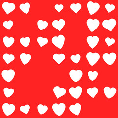 Cute Valentine hearts seamless pattern