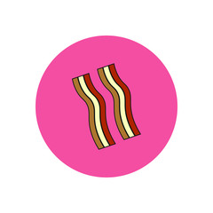 vector icon with bacon strips