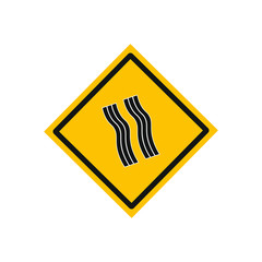 vector icon with bacon strips