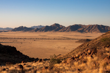 Plakat landscape in the desert of namibia