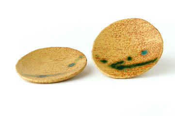 黄瀬戸の菓子皿