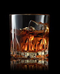 whiskey in glass