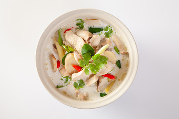 Chicken Coconut Soup (Tom Kha Kai) Thai food