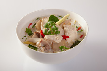 Chicken Coconut Soup (Tom Kha Kai) Thai food