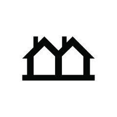 cottages duplex icon. home icon vector