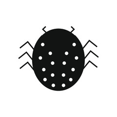 vector icon, with insect ladybug shape