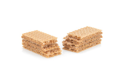 wafer biscuit isolated on white background.