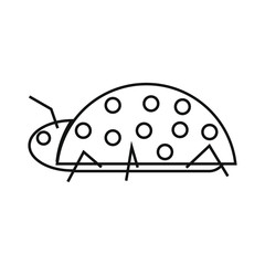 vector icon, with insect ladybug shape