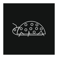 vector icon, with insect ladybug shape